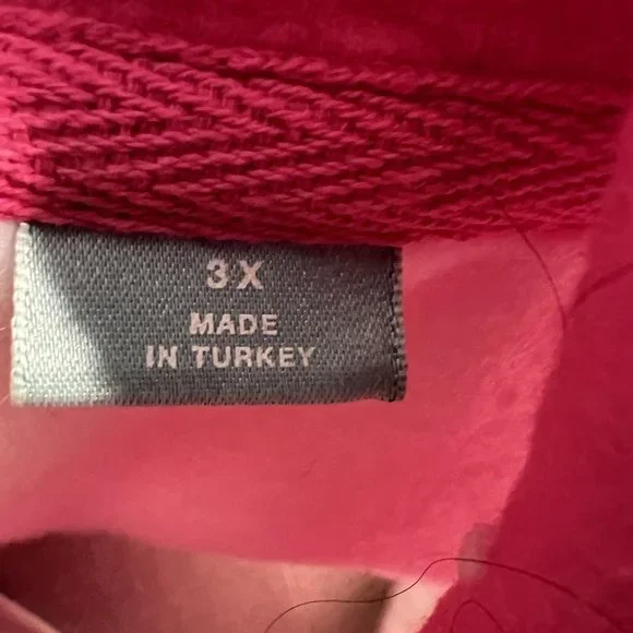 Maeve By Anthropologie Hoodie Sweatshirt Size 3X Chevron Colorblock Hot Pink Red - Picture 8 of 8